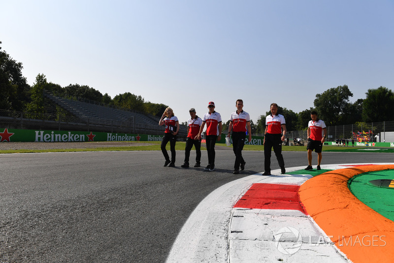 Charles Leclerc, Sauber walks the track