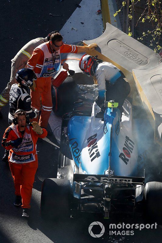 Choque de Robert Kubica, Williams