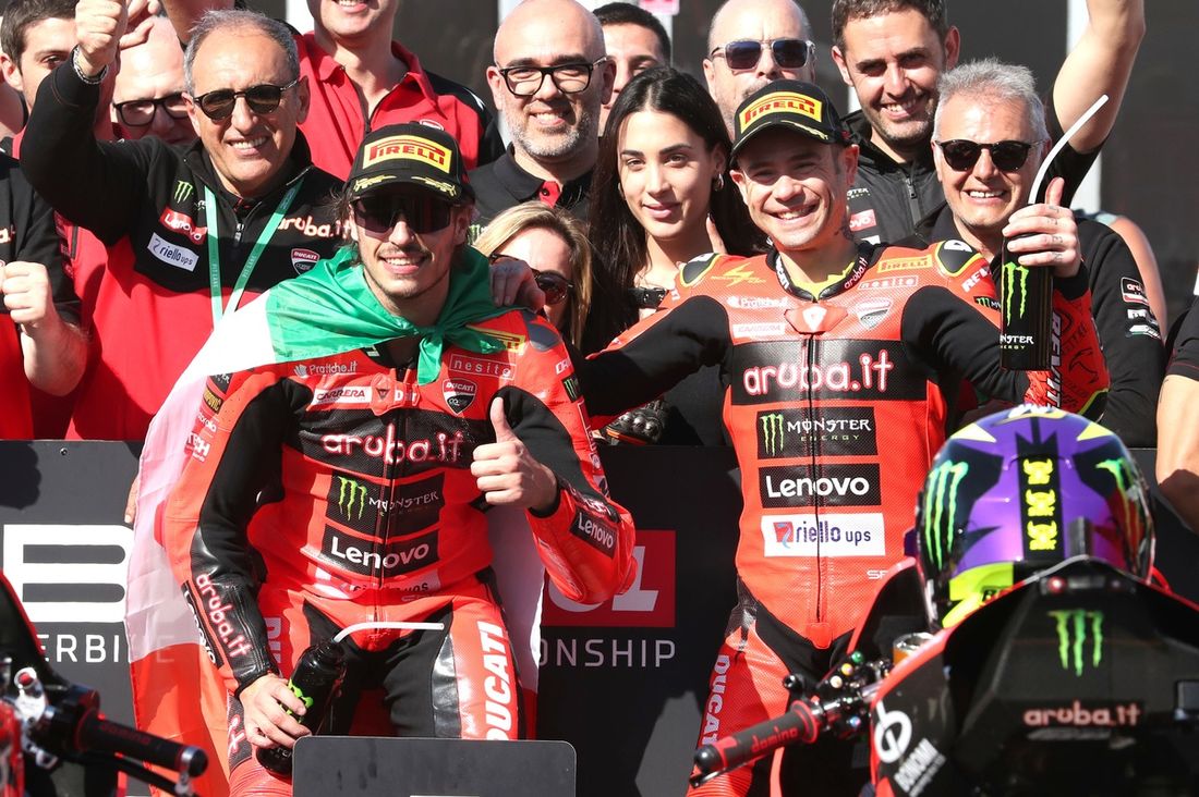 Nicolo Bulega, Aruba.It Racing - Ducati, Alvaro Bautista, Aruba.It Racing - Ducati