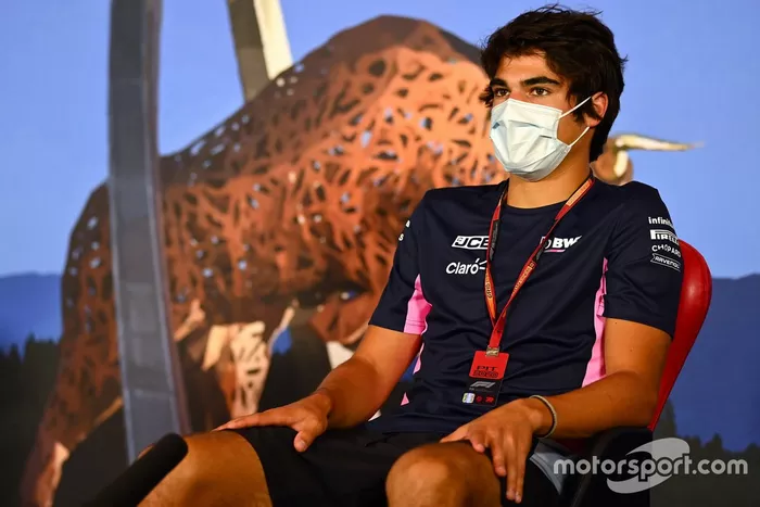 Lance Stroll, Racing Point en la conferencia de prensa