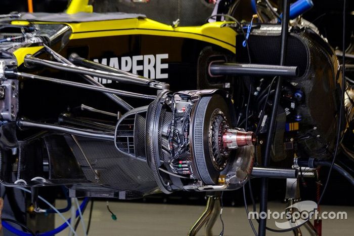 Detalle del freno delantero del Renault F1 Team R.S.19