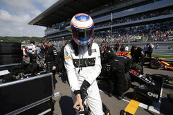 Jenson Button, McLaren en la parrilla