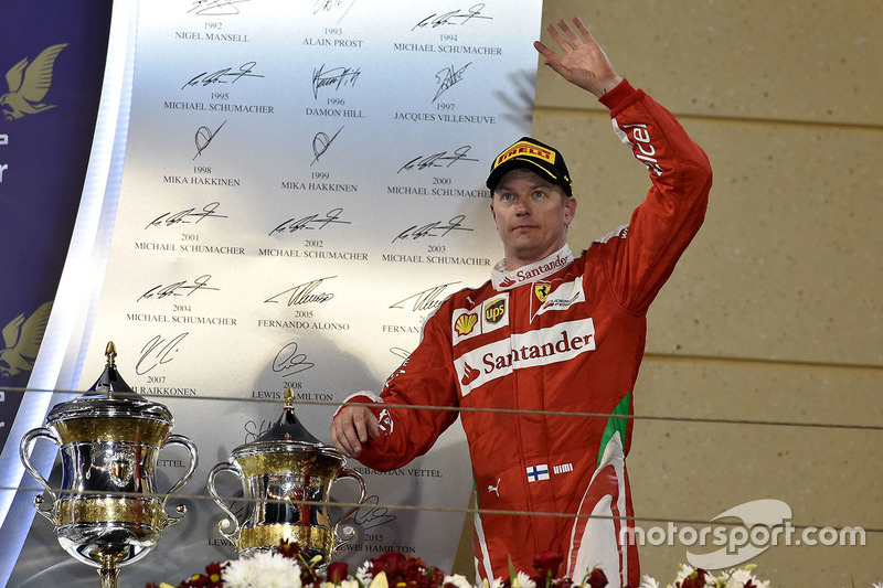 Podium: second place Kimi Raikkonen, Ferrari