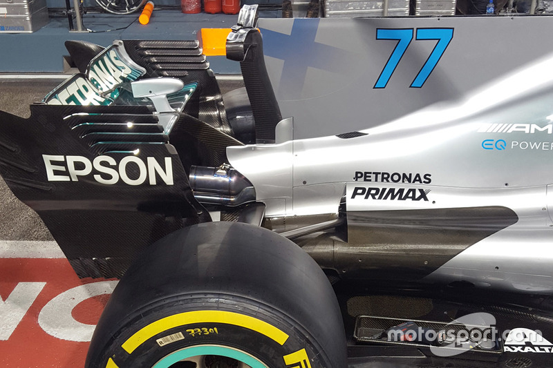 Mercedes AMG F1 W08 detalle trasera de la carrocería