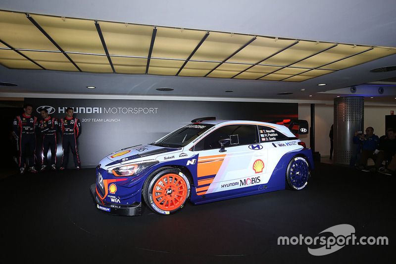 Hayden Paddon, Daniel Sordo, Thierry Neuville, Hyundai Motorsport unveil the 2017 Hyundai i20 Coupe WRC