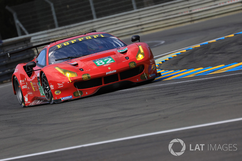 #82 Risi Competizione Ferrari 488 GTE: Toni Vilander, Giancarlo Fisichella, Pierre Kaffer