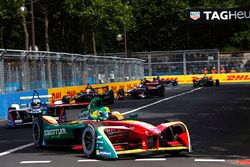 Lucas di Grassi, ABT Schaeffler Audi Sport, leads Antonio Felix da Costa, Amlin Andretti Formula E Team