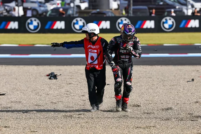 Jorge Martín, caída del Aprilia Racing Team