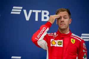 Sebastian Vettel, Ferrari, sul podio