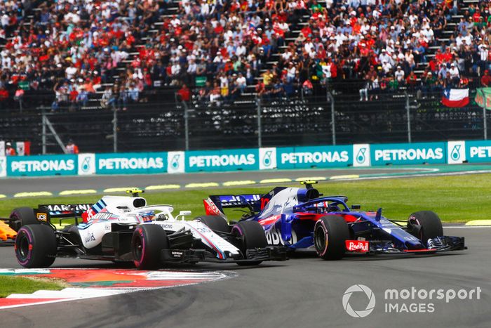 Sergey Sirotkin, Williams FW41, batalla con Pierre Gasly, Scuderia Toro Rosso STR13