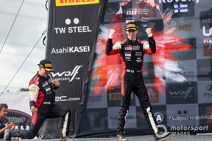 Podio: Kalle Rovanpera, Jonne Halttunen, Toyota Gazoo Racing WRT Toyota GR Yaris Rally1