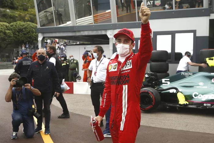 Ganador de la pole Charles Leclerc, Ferrari