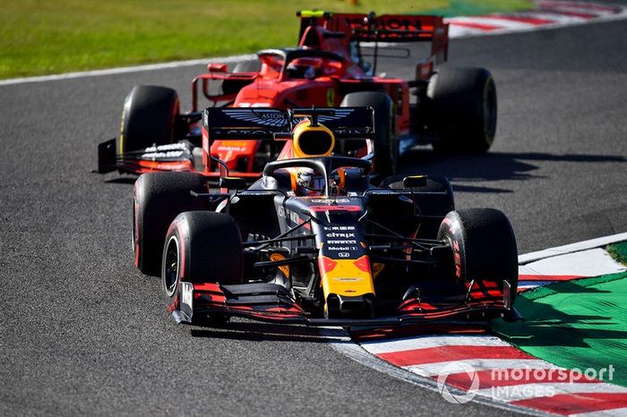 Max Verstappen, Red Bull Racing RB15, Charles Leclerc, Ferrari SF90