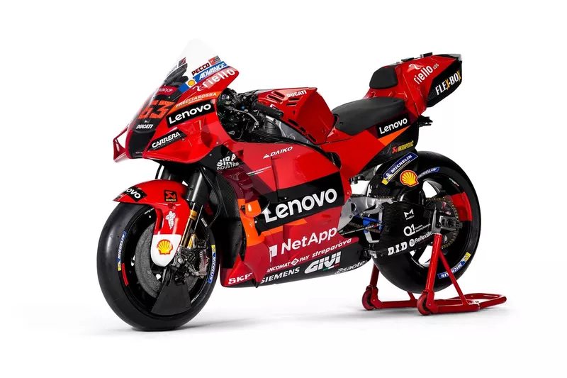 La Ducati Desmosedici GP22 de Pecco Bagnaia