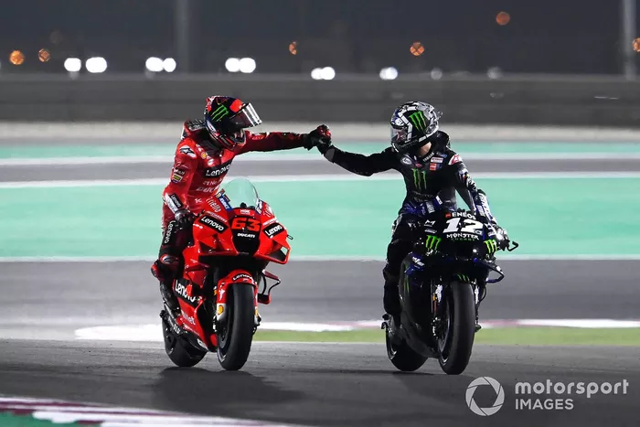 Francesco Bagnaia, Ducati Team, Maverick Vinales, Yamaha Factory Racing