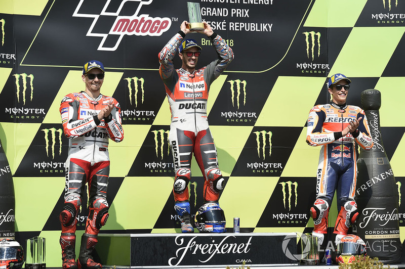 Andrea Dovizioso, Jorge Lorenzo et Marc Márquez