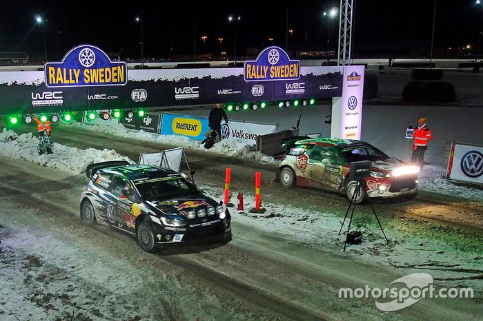 Jari-Matti Latvala, Miikka Anttila, Volkswagen Polo WRC, Volkswagen Motorsport and Kris Meeke, Paul Nagle, Citroën DS3 WRC, Citroën World Rally Team