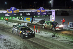 Jari-Matti Latvala, Miikka Anttila, Volkswagen Polo WRC, Volkswagen Motorsport en Kris Meeke, Paul N
