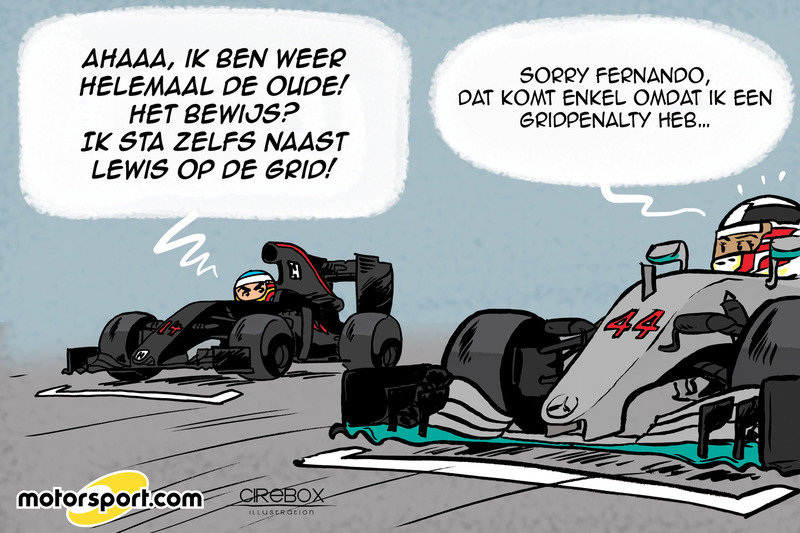 Cartoon van Cirebox: Alonso helemaal de oude?!