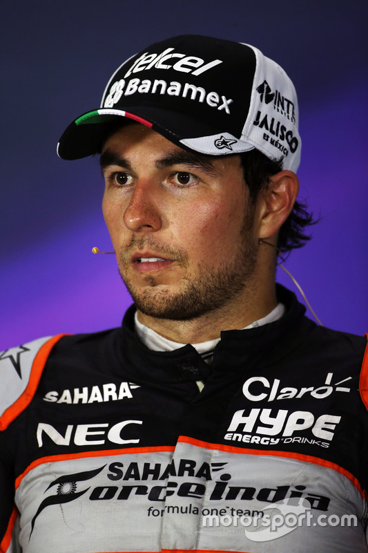sergio perez, sahara force india f1 in the fia press conference