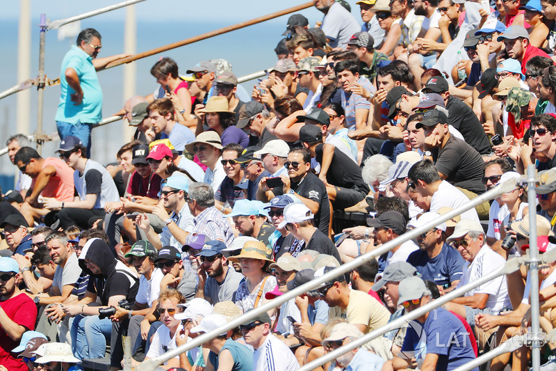 Fans in the grandstand