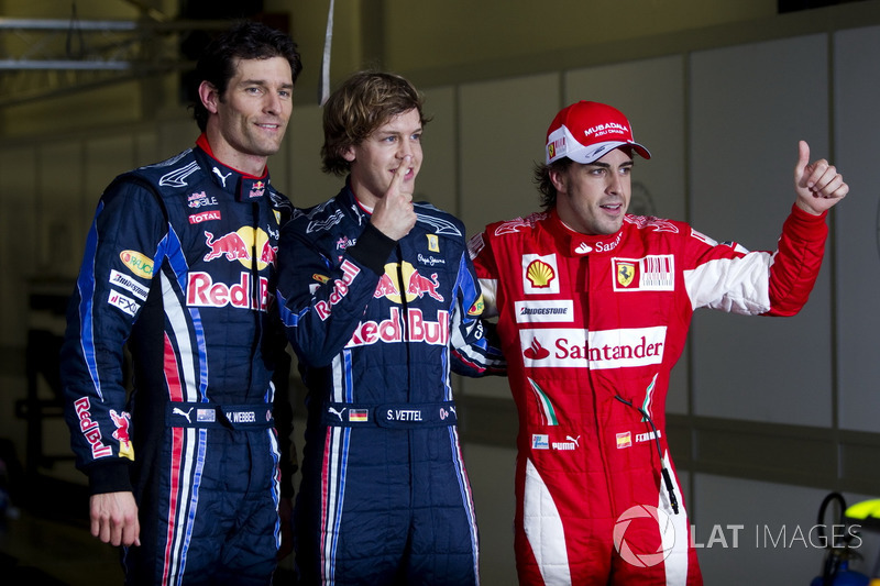 Sebastian Vettel, Red Bull Racing, Mark Webber, Red Bull Racing, Fernando Alonso, Ferrari