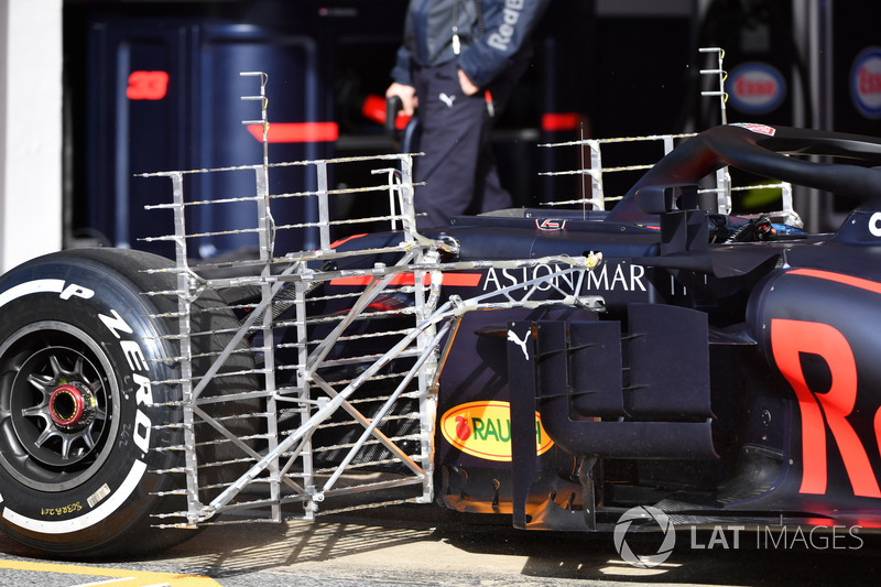 Max Verstappen, Red Bull Racing RB14, avec des capteurs aérodynamiques