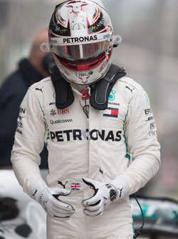 Lewis Hamilton, Mercedes-AMG F1 en parc ferme