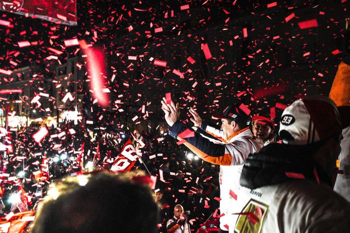 Celebración Marc Márquez en Cervera