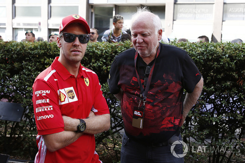 Sebastian Vettel, Ferrari with his Father Norbert Vettel