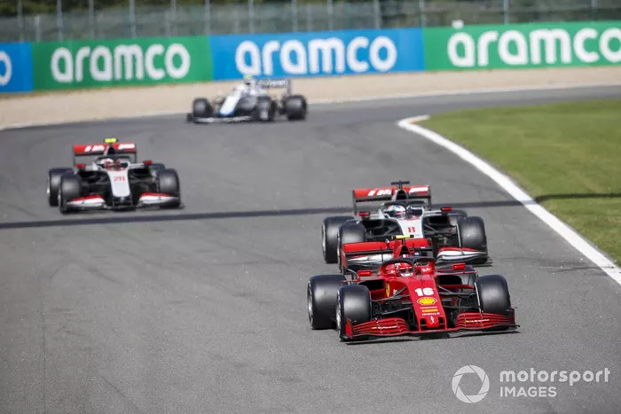 Charles Leclerc, Ferrari SF1000, Romain Grosjean, Haas VF-20, Kevin Magnussen, Haas VF-20, Nicholas Latifi, Williams FW43