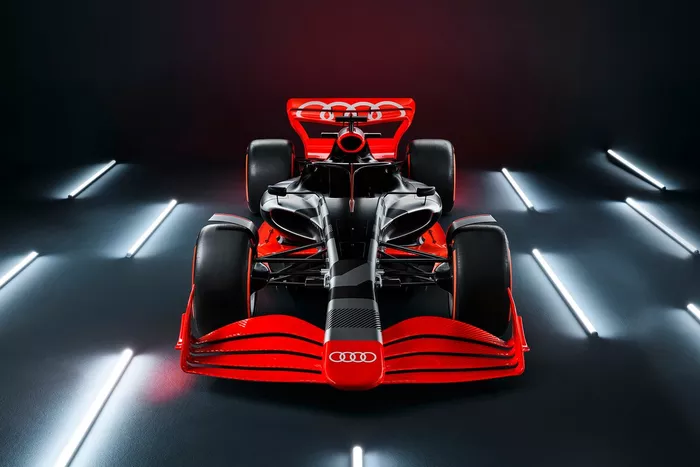 La monoplace de présentation de l'annonce Audi F1