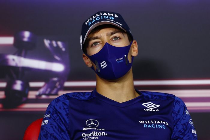 George Russell, Williams durante la conferencia de prensa