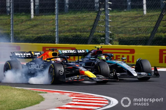 Max Verstappen, Red Bull Racing RB20, Lewis Hamilton, Mercedes F1 W15, chocan