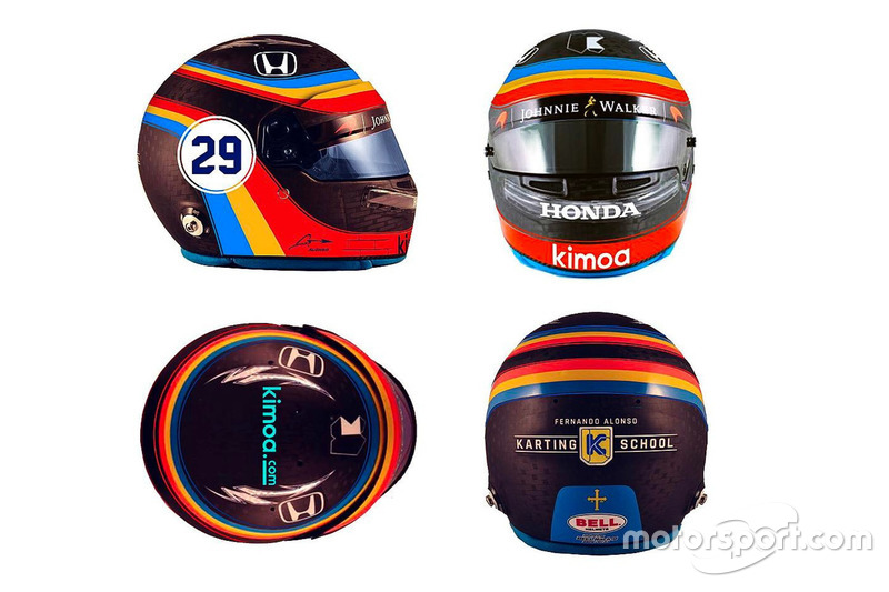 Fernando Alonso, design del casco per la Indy 500