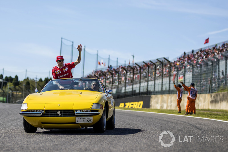Kimi Raikkonen, Ferrari on the drivers parade