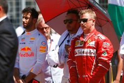 Daniel Ricciardo, Red Bull Racing, Lewis Hamilton, Mercedes AMG F1, Kimi Raikkonen, Ferrari