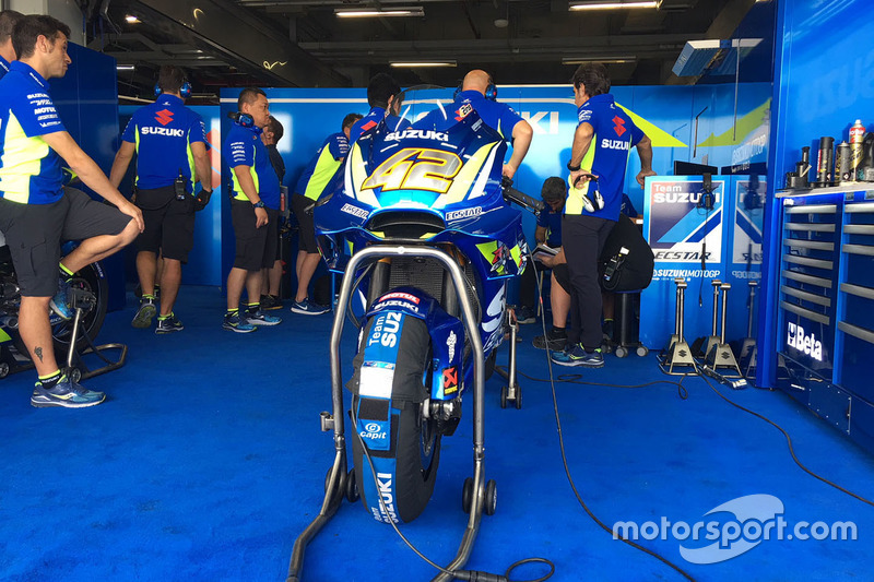 La moto di Alex Rins, Team Suzuki MotoGP