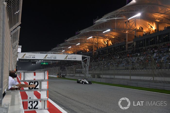 Pit board for Charles Leclerc, Sauber C37