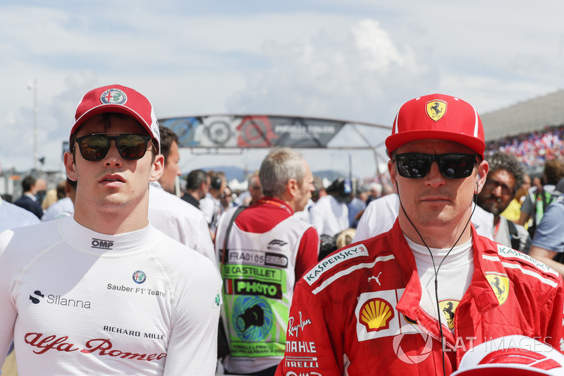 Charles Leclerc, Sauber, Kimi Raikkonen, Ferrari