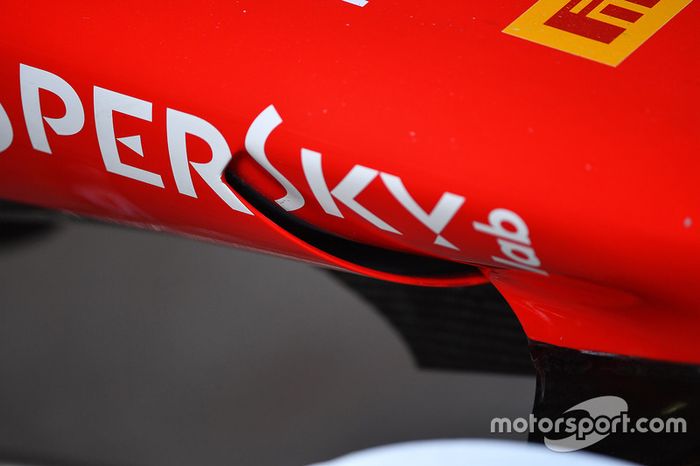 Ferrari SF70H, detalle de la nariz