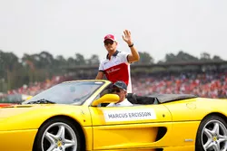 Marcus Ericsson, Sauber, lors de la parade des pilotes