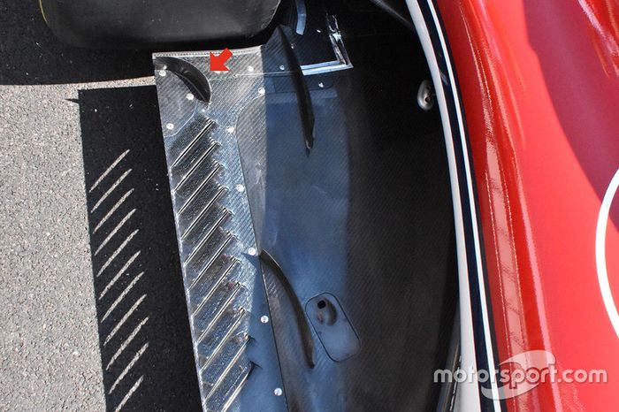 Detalle del fondo plano del Sauber C37