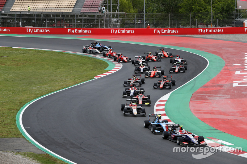 Nicholas Latifi, DAMS, at the start of the race