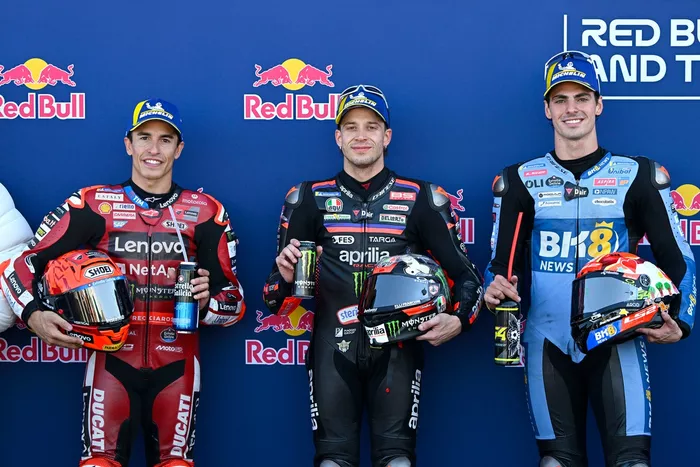 Fermin Aldeguer, Gresini Racing, Marco Bezzecchi, Aprilia Racing, Marc Marquez, Ducati Team