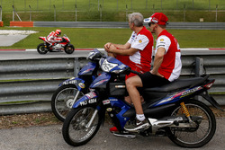 Michele Pirro, Ducati Team, Casey Stoner, Ducati Team and Davide Tardozzi, Ducati team manager