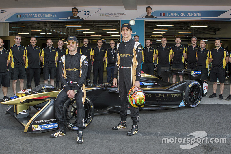 Foto de grupo Techeetah team, Jean-Eric Vergne y Esteban Gutiérrez