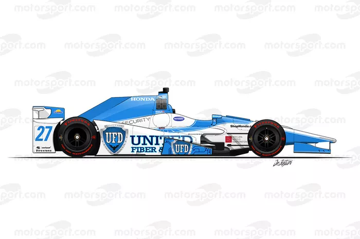Rij 3, midden: #27 - Marco Andretti, Andretti Autosport Honda