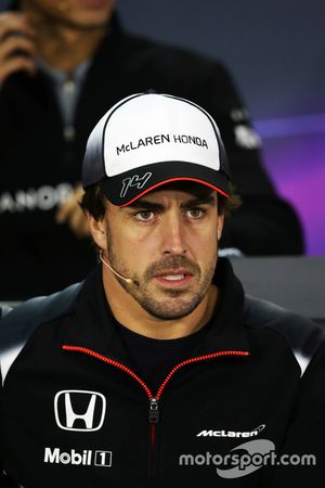 Fernando Alonso, McLaren in the FIA Press Conference  