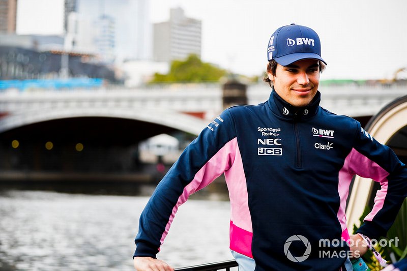 Lance Stroll, Racing Point on the way to the Federation Square event